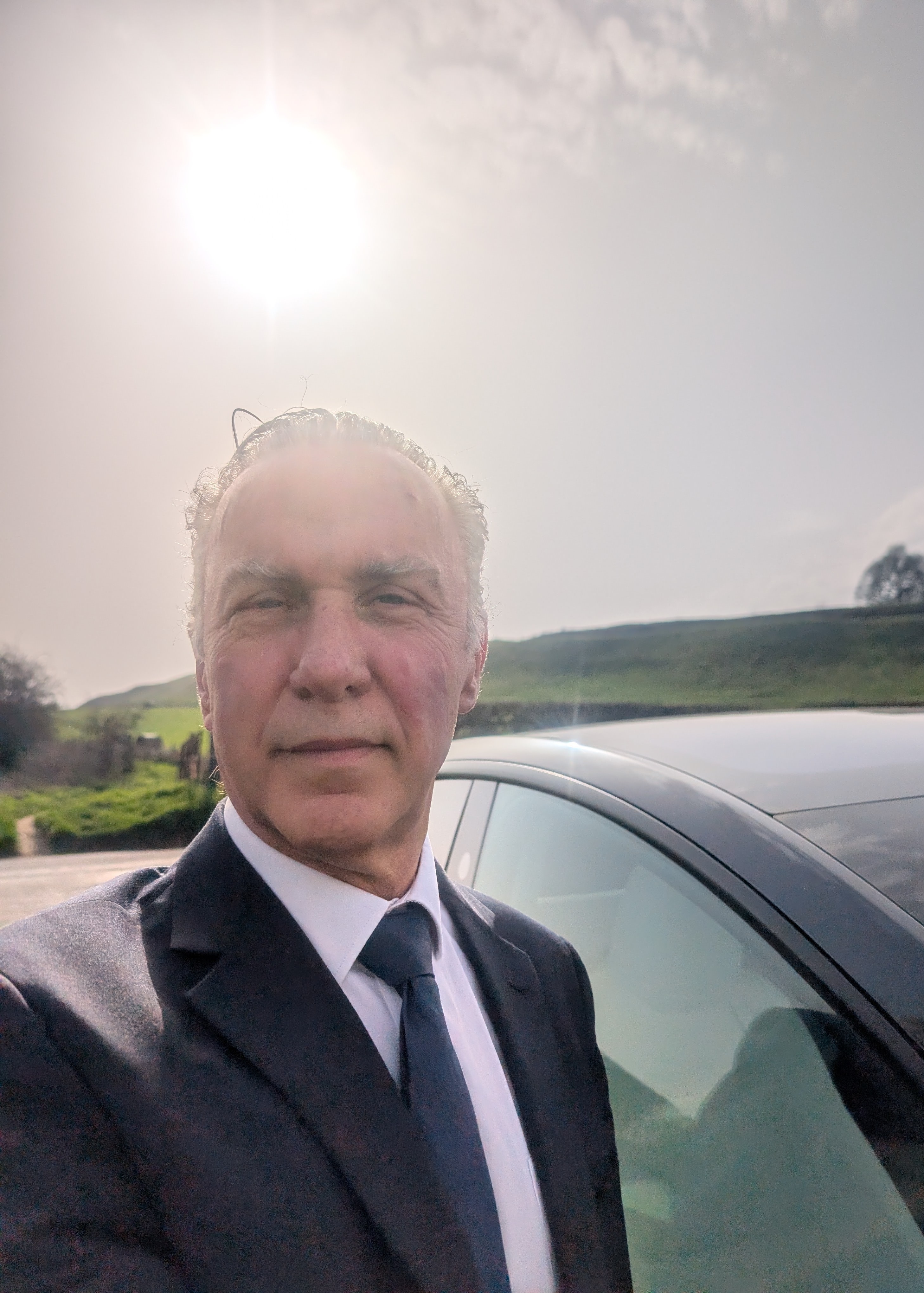 Simon on the way to work